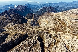 The massive Grasberg mine in Indonesia.