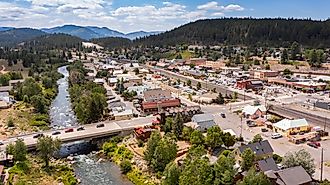 Aerial view of Truckee, California.