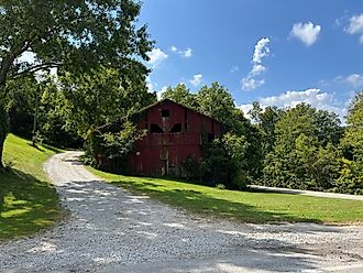 An old barn in Augusta, Kentucky. 
