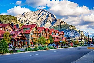 Scenic street view of the Banff Avenue, Alberta, Canada. Image credit Nick Fox via Shutterstock