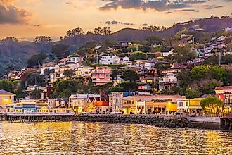 The stunning cityscape of Sausalito, California.