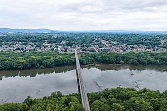 Aerial view of Brunswick, Maryland.