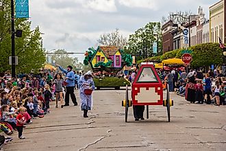 Vibrant Tulip Time Festival celebrations in Pella, Iowa.