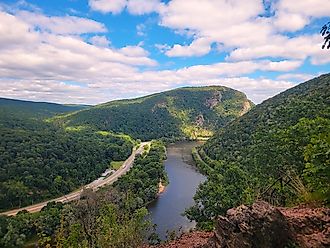 Delaware Water Gap Summit View in the Poconos.