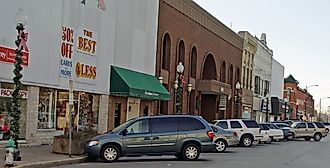 South Side of Courthouse Square in Taylorville, Illinois. Image credit: Randy von Liskii via Flickr.com.