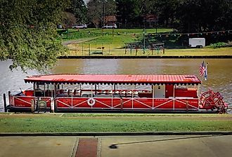 Boat on the Cane River in Natchitoches, Louisiana. Image credit Sabrina Janelle Gordon via Shutterstock