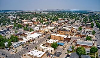 Aerial View of Spearfish, South Dakota in Summer.