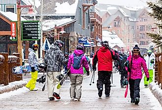 Downtown Keystone, Colorado, during a snow storm. Image Credit Arina P Habich via Shutterstock.