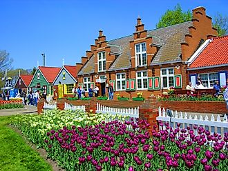 Holland, Michigan Tulip Festival in the spring, via Dennis MacDonald / Shutterstock.com