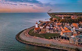 Aerial view of Urk, the Netherlands.