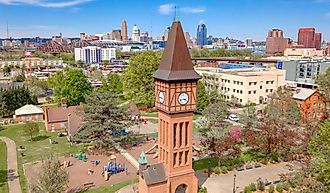 Goebel Park Clock Tower in Covington, Kentucky