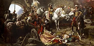 Siege of Buda where the Holy League recaptured Buda, now part of Germany, from the Ottomans. Illustration by: Benczúr Gyula.