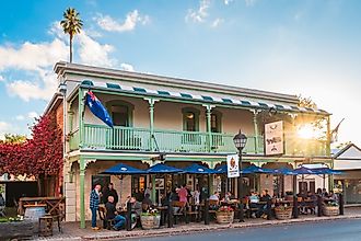 People enjoying a meal with friends and family in Hahndorf, South Australia. Image credit: myphotobank.com.au / Shutterstock.com.