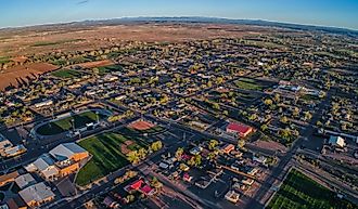 Aerial view of Snowflake, Arizona.