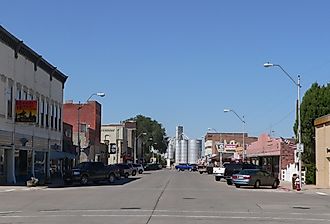 Downtown Crawford, Nebraska.