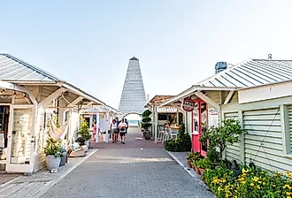 Historic square shopping area in Seaside, Florida. Image credit Kristi Blokhin via Shutterstock