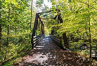 The Virginia Creeper Trail, the most popular bike route in the region in Abingdon, VA.