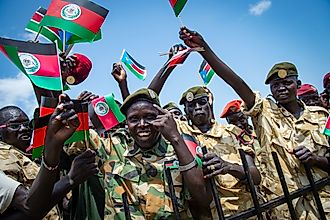Celebrations to commemorate South Sudan's independence in Juba, South Sudan. Via Shutterstock / Richard Juilliart