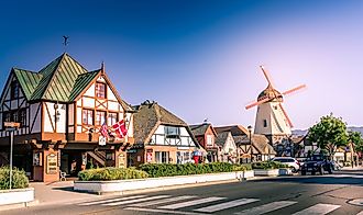 View of Main Street in Solvang, California. Editorial credit: Valeriya Zankovych / Shutterstock.com