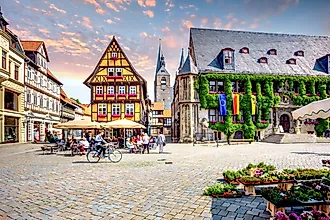 Old city of Quedlinburg, Saxony Anhalt, Germany 