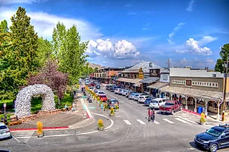 Aerial view of Jackson, Wyoming.