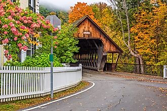 Middle Covered Bridge in Woodstock, Vermont.