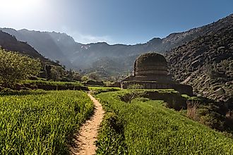 Route to the newly discovered Buddhist Stupa in Barikot, Swat Valley, Pakistan