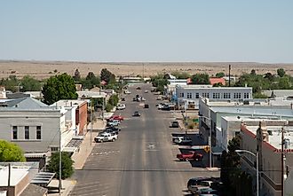 View from the Marfa Courthouse of Marfa, Texas.