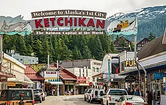 Downtown Ketchikan, Alaska. Image credit Charles HHuang via Shutterstock