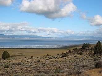 Goose Lake on the California-Oregon border