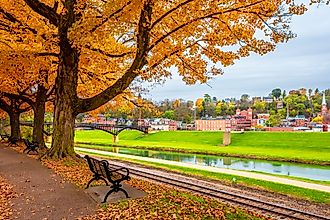 The fairy-tale town of Galena, Illinois, in fall.