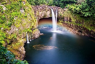Beautiful Rainbow Falls in Hilo, Hawaii.