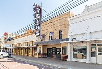  Texas Theater in Downtown Ballinger, Texas. Image credit Renegomezphotography, CC BY-SA 4.0 <https://creativecommons.org/licenses/by-sa/4.0>, via Wikimedia Commons