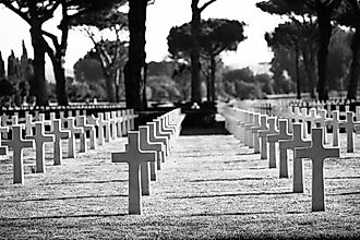 World War II cemetery OF American soldiers.