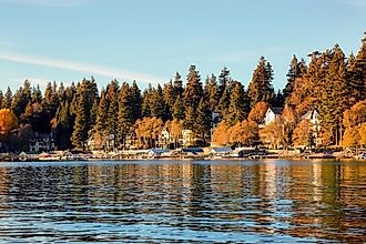 lake arrowhead in California during fall