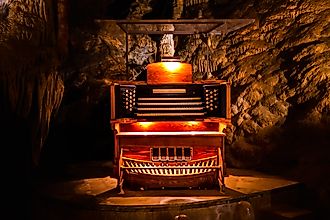 Close-up of the Great Stalacpipe Organ in Virginia. Editorial credit: Big Blink Creative / Shutterstock.com