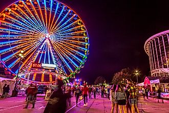 Long exposure street photography at the North Carolina State Fair in Raleigh, North Carolina, USA. 