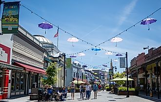 Main street in Grass valley decorated for the Celtic celebration, via AlessandraRC on iStock.com