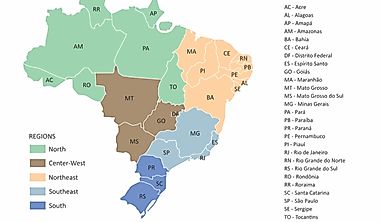 The Five Regions Of Brazil