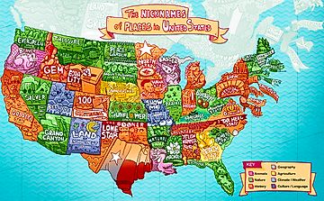 This Map Reveals the Nickname of Every State and Province