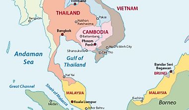 Which Countries Border The Gulf Of Thailand?
