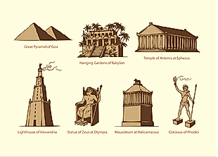7 wonders of the ancient world map
