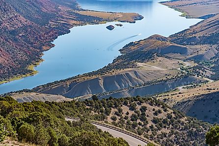 Overlooking Green River from the Flaming Gorge Green River Scenic Byway in Utah