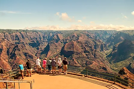 View to Waimea Canyon State Park on Island Kauai, Hawaii.
