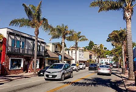 A street in downtown Capitola, California. Image credit bluestork via Shutterstock
