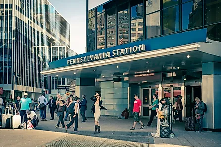 Penn Station is the busiest railway station in the US by passenger volume. Editorial credit: littlenySTOCK / Shutterstock.com.