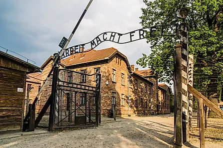 Main door, Auschwitz I concentration camp, 