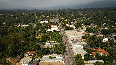 Aerial view of Ojai, California. Editorial credit: Joseph Sohm / Shutterstock.com.