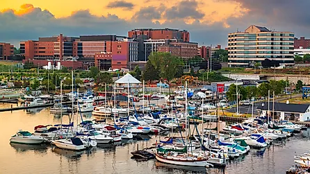 The beautiful town of Erie, Pennsylvania.