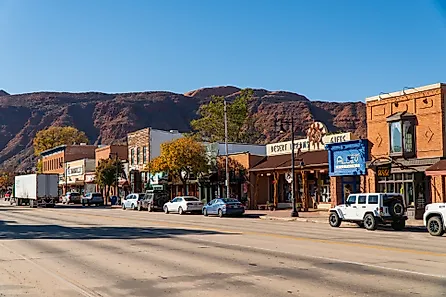 Main street of Moab, Utah